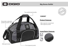 Load image into Gallery viewer, Sault Sabercats OGIO Big Dome Duffel
