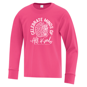 Algoma Autism Foundation 'Celebrate Minds Of All Kinds' Everyday Cotton Long Sleeve Youth Tee