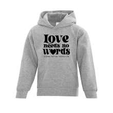 Load image into Gallery viewer, Algoma Autism Foundation &#39;Love Needs No Words&#39; Everyday Fleece Youth Hoodie