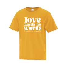 Load image into Gallery viewer, Algoma Autism Foundation &#39;Love Needs No Words&#39; Everyday Cotton Youth Tee