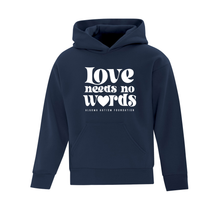 Load image into Gallery viewer, Algoma Autism Foundation &#39;Love Needs No Words&#39; Everyday Fleece Youth Hoodie