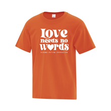 Load image into Gallery viewer, Algoma Autism Foundation &#39;Love Needs No Words&#39; Everyday Cotton Youth Tee