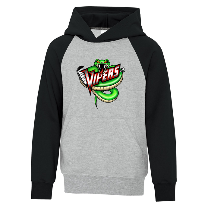 Atomic Green Vipers Hockey Everyday Fleece Two-Tone Youth Hoodie