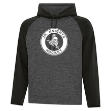 Load image into Gallery viewer, Jr. Knights Dynamic Heather Fleece Two-Tone Hoodie