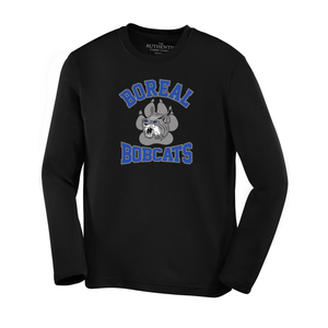 Boréal Bobcats Logo Spirit Wear Pro Team Youth Long Sleeve Tee