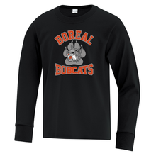 Load image into Gallery viewer, Boreal Bobcats Logo Spirit Wear Youth Long Sleeve Tee