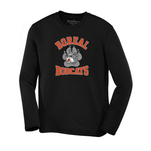 Boréal Bobcats Logo Spirit Wear Pro Team Youth Long Sleeve Tee