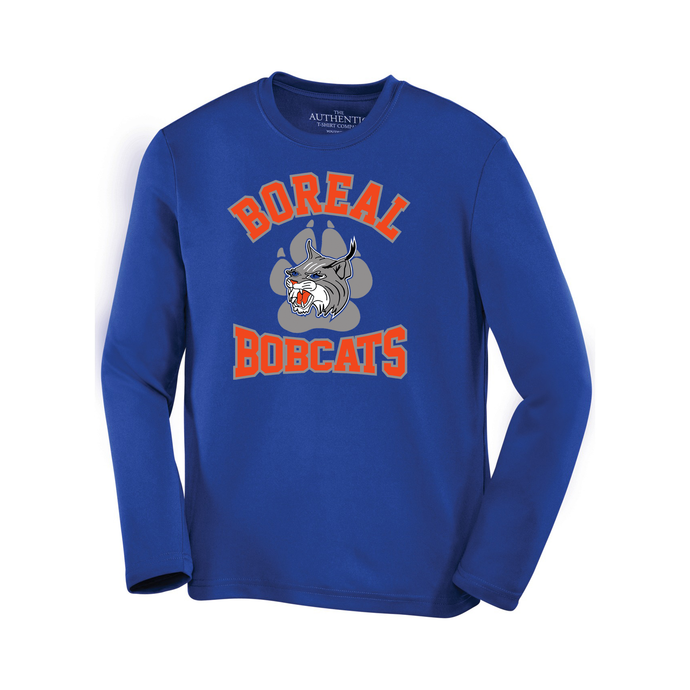 Boréal Bobcats Logo Spirit Wear Pro Team Youth Long Sleeve Tee