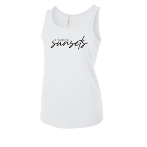 Chasing Sunsets Eurospun Ring Spun Ladies Tank