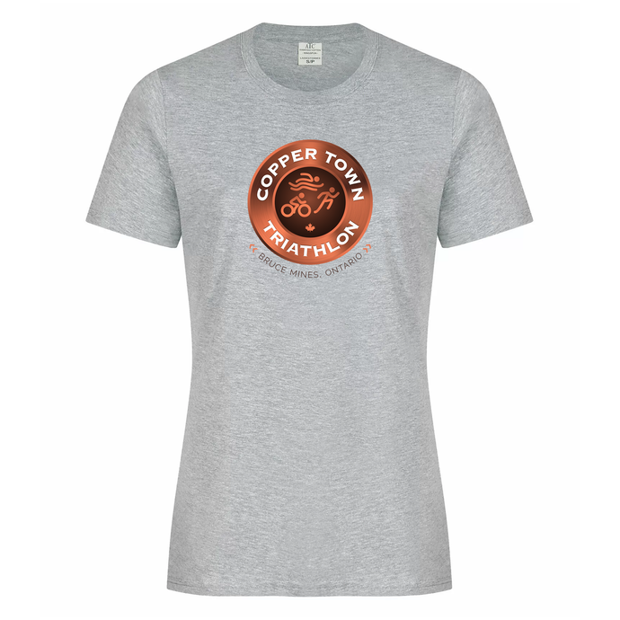 Copper Town Triathlon Everyday Ring Spun Cotton Ladies Tee