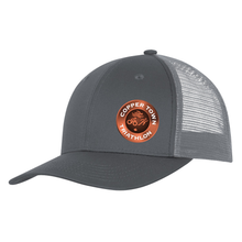 Load image into Gallery viewer, Copper Town Triantlon Snapback Trucker Hat