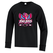 Load image into Gallery viewer, U9 Firebirds Hockey Everyday Cotton Long Sleeve Youth Tee