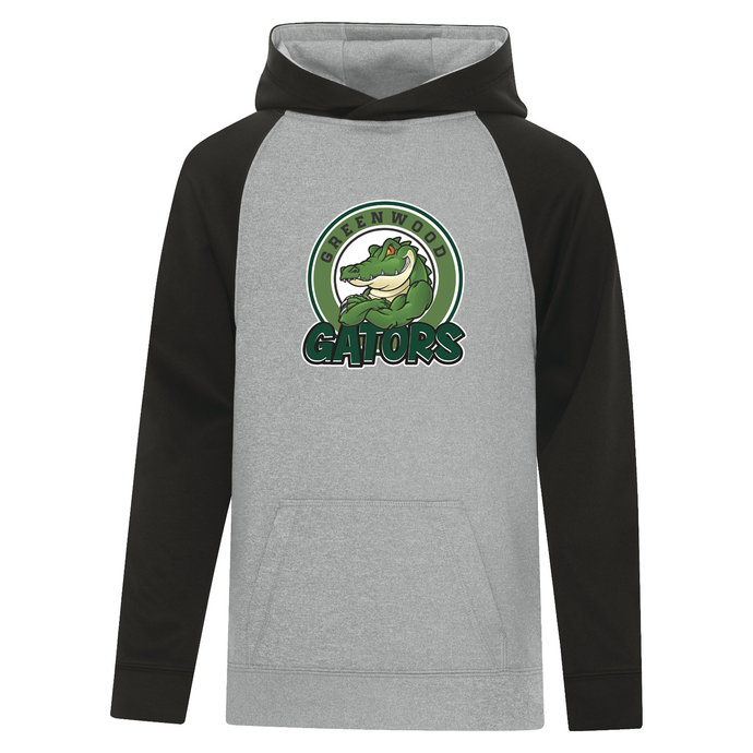 Greenwood Game Day Fleece Two Tone Youth Hooded Sweatshirt