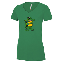 Load image into Gallery viewer, Greenwood Ring Spun Cotton V-Neck Ladies Tee