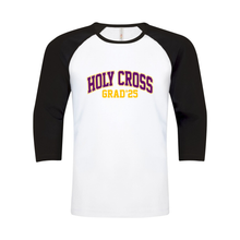 Load image into Gallery viewer, Holy Cross GRAD 2025 Campus Edition Ring Spun Baseball Tee