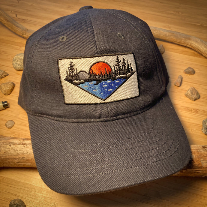 Naturally Illustrated Sunset Patch Heavyweight Brushed Cotton Ball Cap