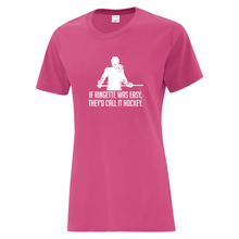 Load image into Gallery viewer, Sault Ringette Club &#39;If Ringette Was Easy&#39; Everyday Cotton Ladies Tee
