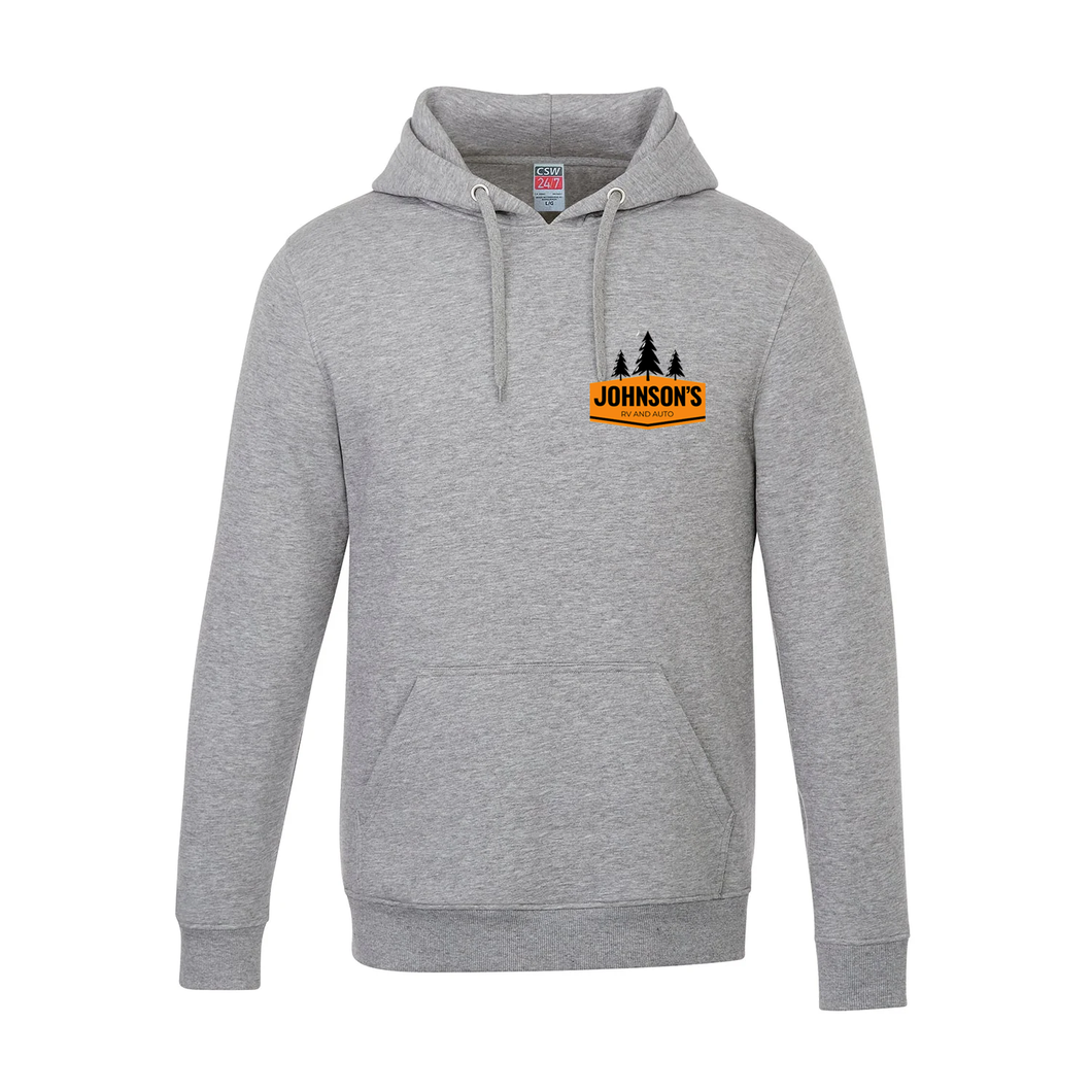 Johnson's RV and Auto Vault Pullover Hooded Sweatshirt (FLC Logo With Trees)
