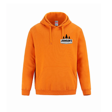 Load image into Gallery viewer, Johnson&#39;s RV and Auto Vault Pullover Hooded Sweatshirt (FLC Logo With Trees)