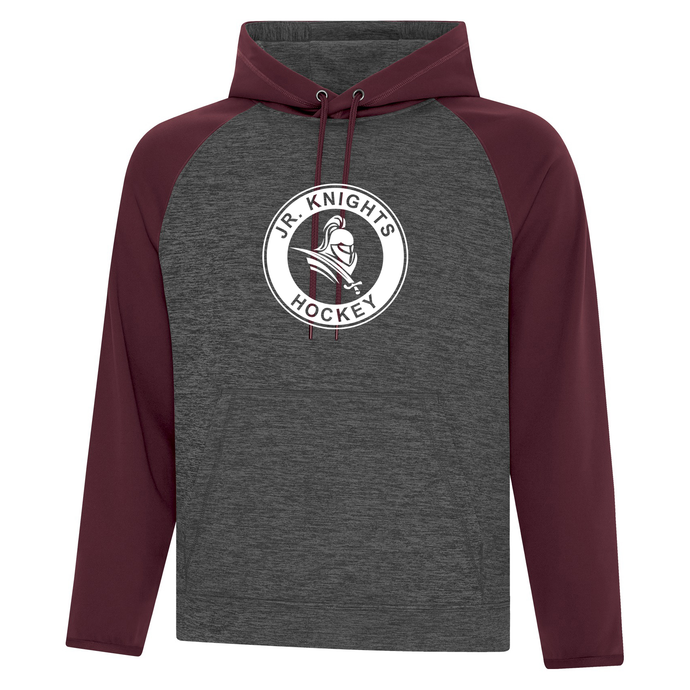 Jr. Knights Maroon Dynamic Heather Fleece Two-Tone Hoodie
