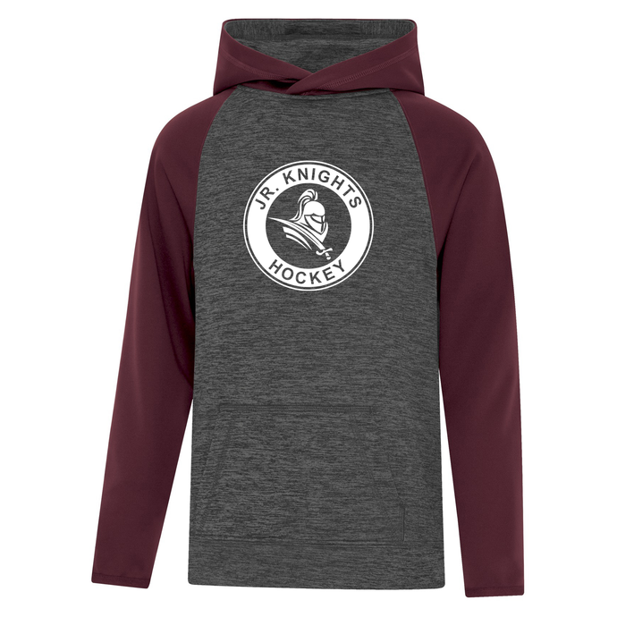 Jr. Knights Maroon Dynamic Heather Fleece Two-Tone Youth Hoodie