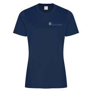 Kiwanis Club of Lakeshore Embroidered Everyday Ring Spun Cotton Ladies Tee
