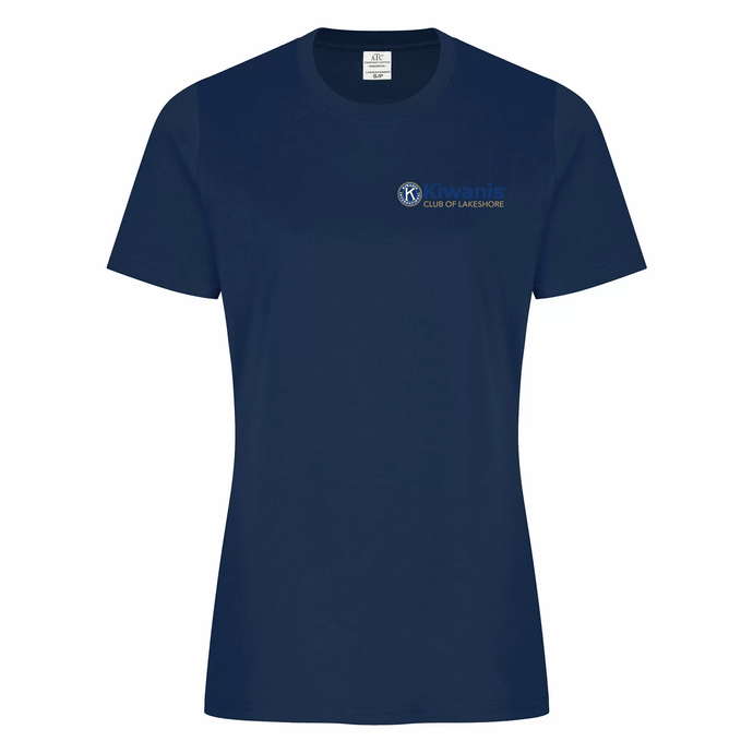 Kiwanis Club of Lakeshore Embroidered Everyday Ring Spun Cotton Ladies Tee