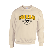 Load image into Gallery viewer, Korah Grad 2024 Fleece Crewneck Sweater with Pressed Image