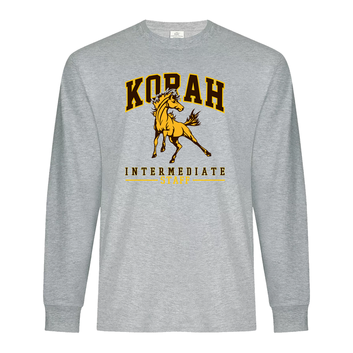 Korah Intermediate STAFF Everyday Ring Spun Cotton Long Sleeve Adult Tee