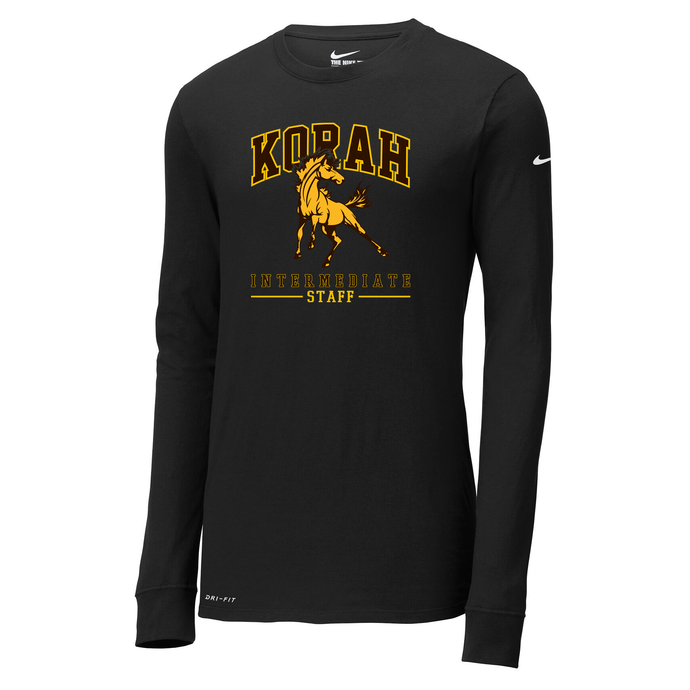 Korah Intermediate STAFF NIKE Dri-FIT Cotton/Poly Long Sleeve Tee