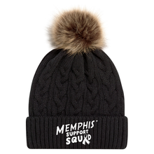 Load image into Gallery viewer, Memphis&#39; Support Squad Faux Fur Pom Pom Toque