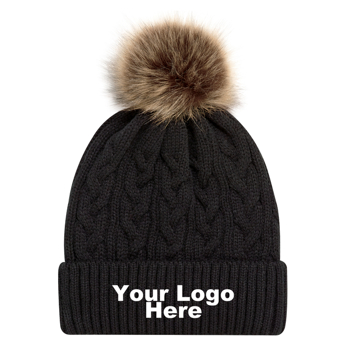 Your Team's Faux Fur Pom Pom Toque