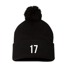Load image into Gallery viewer, Myia Mayhem Hockey Pom-Pom Cuffed Beanie