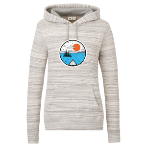 Canoeing Tentree Space Dye Ladies Classic Hoodie - Naturally Illustrated