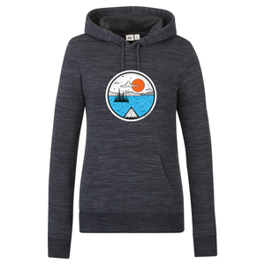 Canoeing Tentree Space Dye Ladies Classic Hoodie - Naturally Illustrated