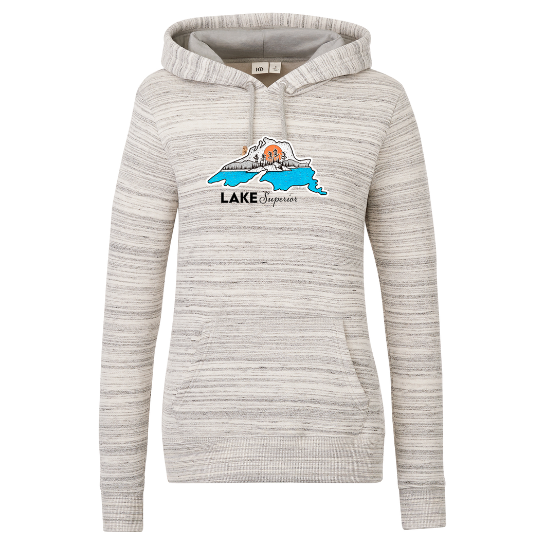 Lake Superior Tentree Space Dye Ladies Classic Hoodie - Naturally Illustrated