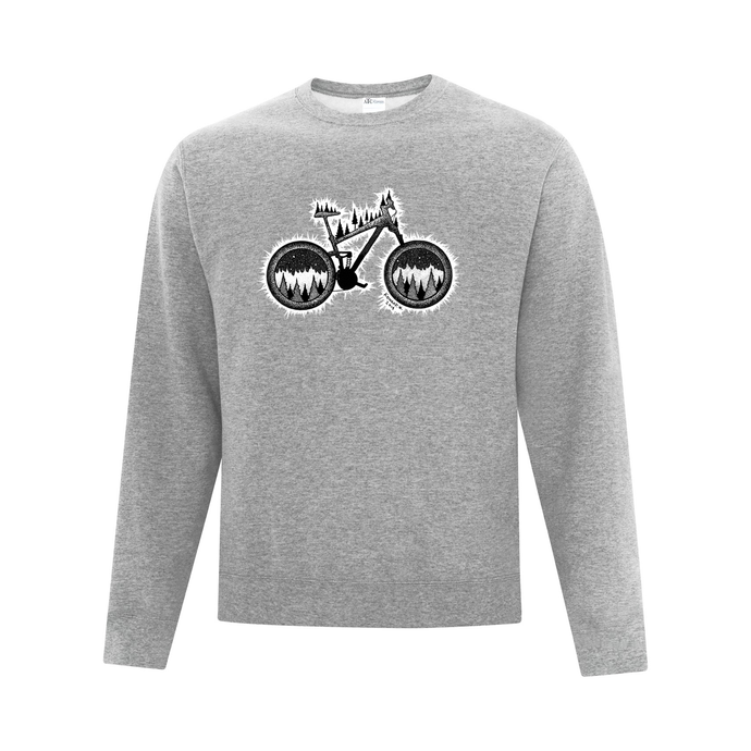 Mountain Bike Everyday Fleece Crewneck Sweater - Naturally Illustrated