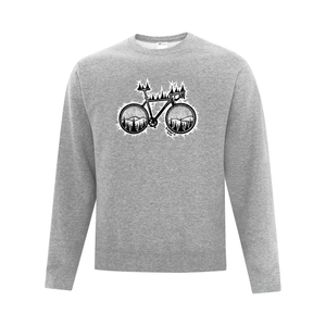 Road Bike Everyday Fleece Crewneck Sweater - Naturally Illustrated