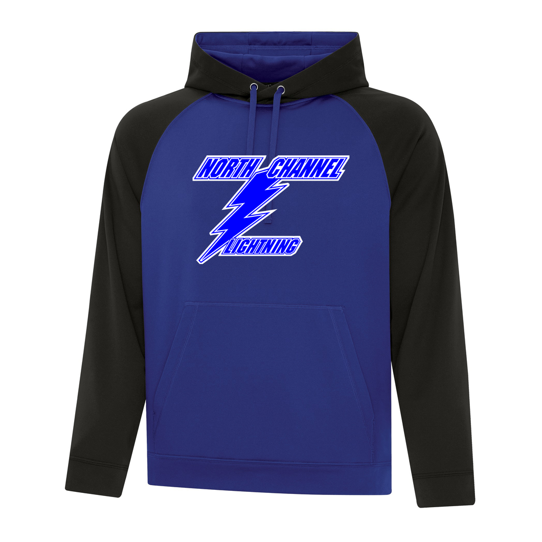 North Channel Lightning Two Tone Adult Hooded Sweatshirt