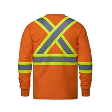 Load image into Gallery viewer, Sault College Facilities Management Paramount Cotton Long Sleeve Hi-Vis T-Shirt