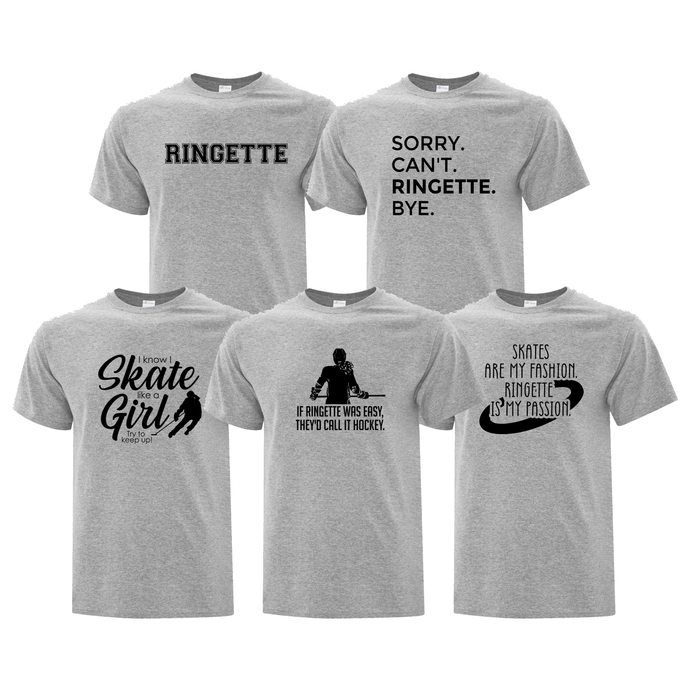 Sault Ringette Club 'Fun Phrases' Everyday Cotton Adult Tee