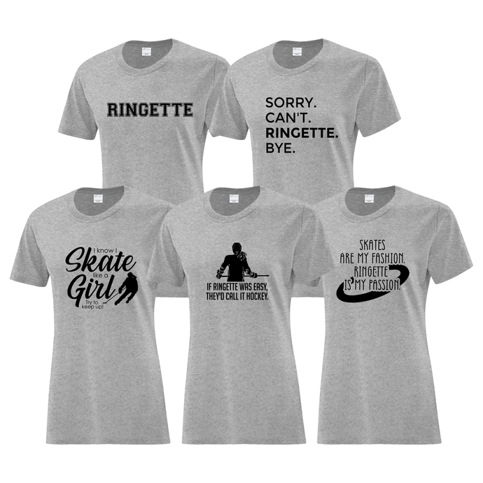 Sault Ringette Club 'Fun Phrases' Everyday Cotton Ladies Tee