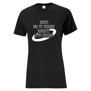 Sault Ringette Club 'Ringette Is My Passion' Everyday Cotton Ladies Tee