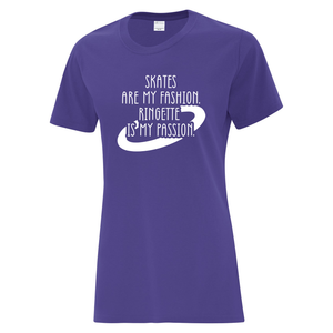 Sault Ringette Club 'Ringette Is My Passion' Everyday Cotton Ladies Tee