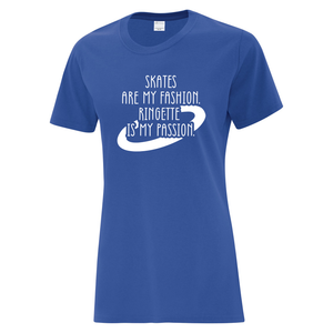 Sault Ringette Club 'Ringette Is My Passion' Everyday Cotton Ladies Tee