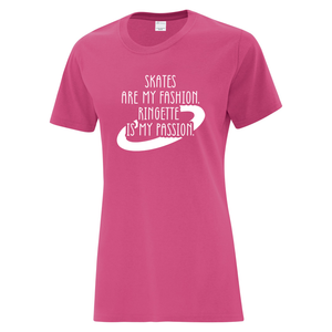 Sault Ringette Club 'Ringette Is My Passion' Everyday Cotton Ladies Tee