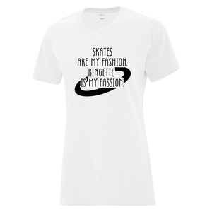 Sault Ringette Club 'Ringette Is My Passion' Everyday Cotton Ladies Tee