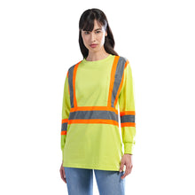Load image into Gallery viewer, Sault College Facilities Management Paramount Cotton Long Sleeve Hi-Vis T-Shirt