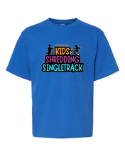 Load image into Gallery viewer, SCC Kids Shredding Singletrack Gold Soft Touch Youth Tee
