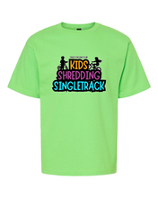 Load image into Gallery viewer, SCC Kids Shredding Singletrack Gold Soft Touch Youth Tee